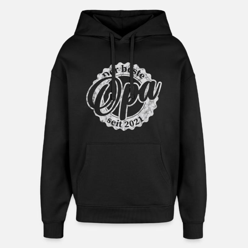 Der Beste Opa seit 2021 - Oversized Unisex Hoodie von Stanley/Stella - Schwarz