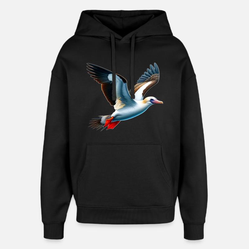 Nazca booby gift - Oversized Unisex Hoodie by Stanley/Stella - black