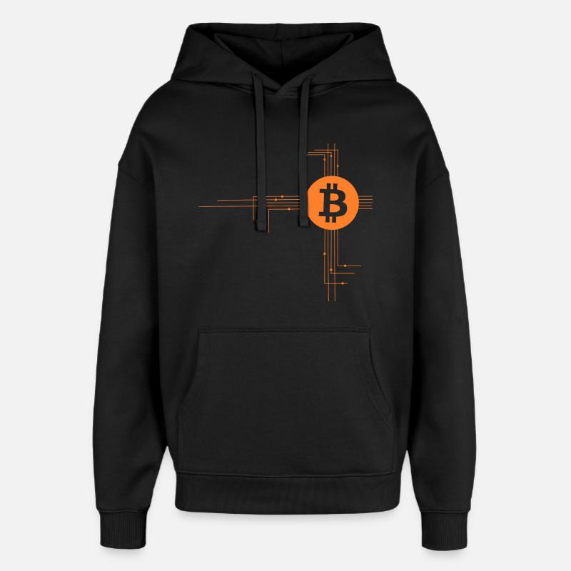 Bitcoin - Sweat à capuche unisexe Stanley/Stella Oversized - noir