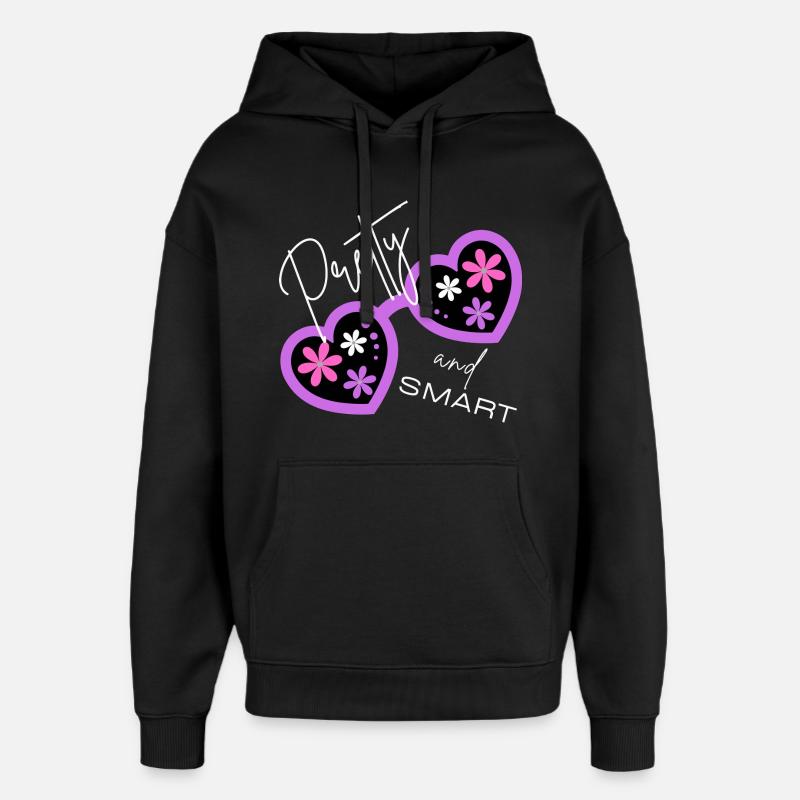Pretty & Smart - Verspieltes Design - Oversized Unisex Hoodie von Stanley/Stella - Schwarz