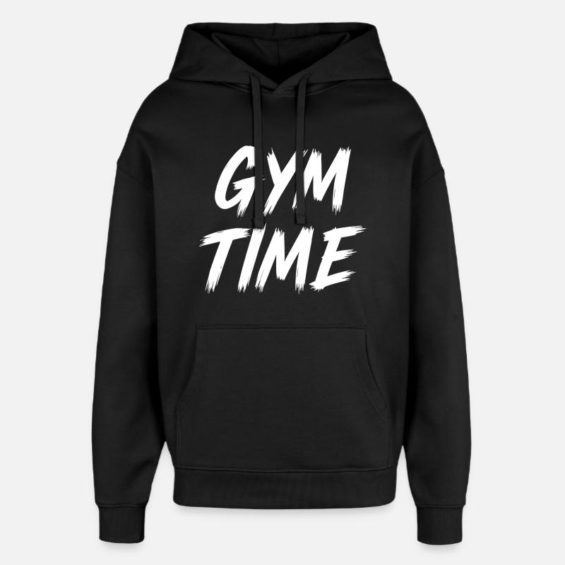 Temps de gym - Sweat à capuche unisexe Stanley/Stella Oversized - noir