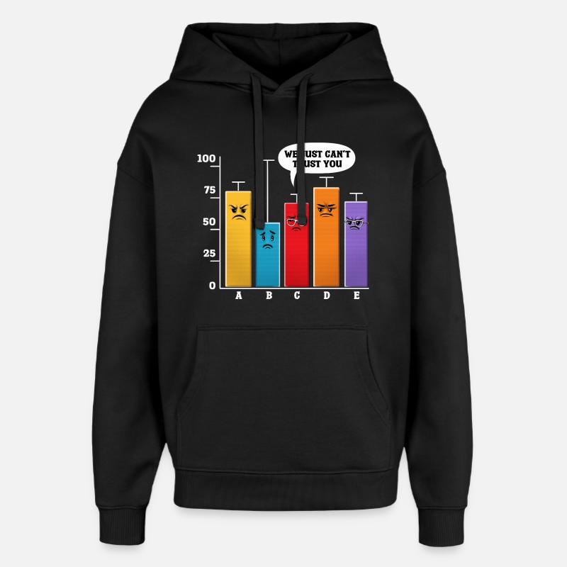 Data Science Analysis - Oversized Unisex Hoodie by Stanley/Stella - black