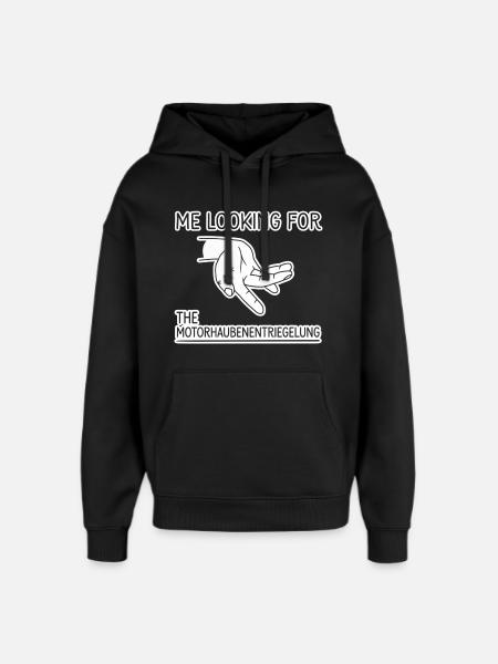 Me Looking For Motorhaubenentriegelung - Oversized Unisex Hoodie von Stanley/Stella - Schwarz