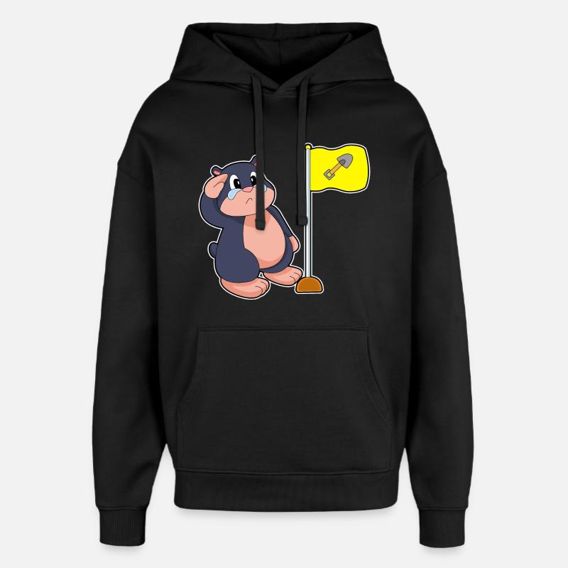Mole flag - Oversized Unisex Hoodie by Stanley/Stella - black