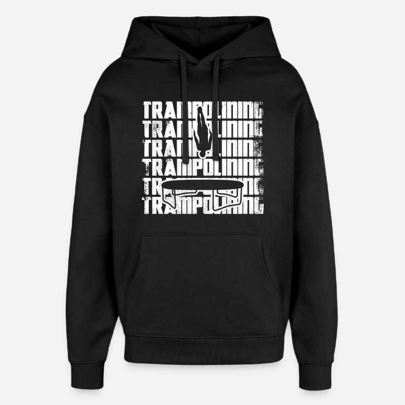 Lustiger Trampolinspringer - Oversized Unisex Hoodie von Stanley/Stella - Schwarz