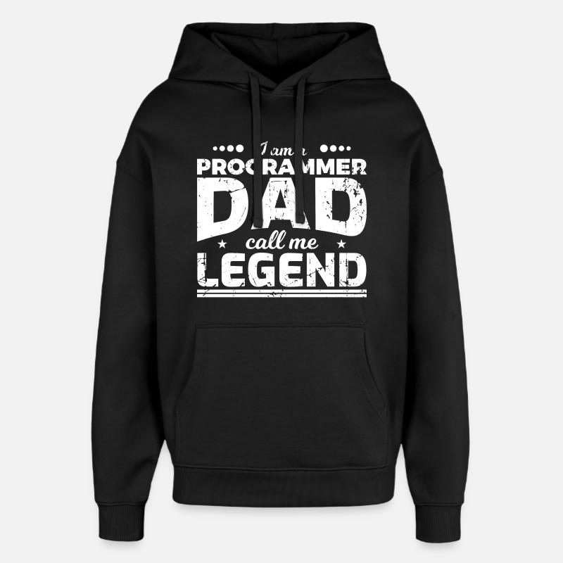 Coder Papa - Oversized Unisex Hoodie von Stanley/Stella - Schwarz