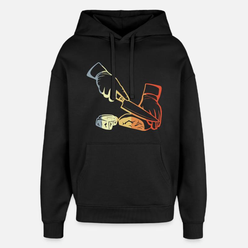 Boucher rétro - Sweat à capuche unisexe Stanley/Stella Oversized - noir