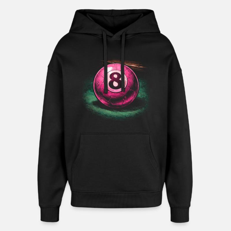 Biliardo a 8 palle - Stanley/Stella Oversized Felpa con cappuccio unisex - nero