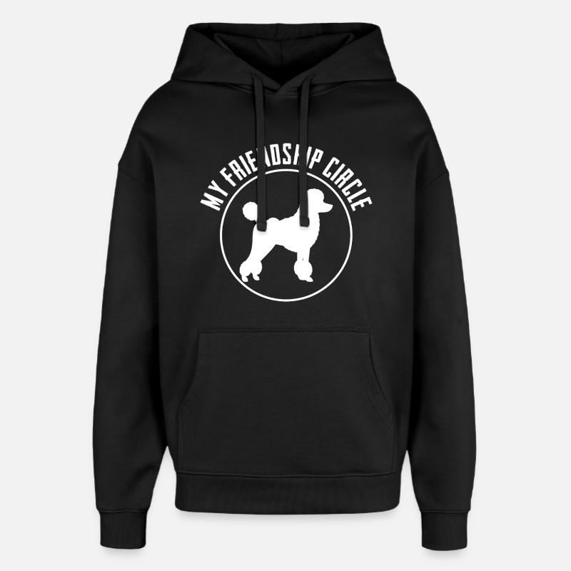 Caniche Mon Cercle d’Amitié - Sweat à capuche unisexe Stanley/Stella Oversized - noir