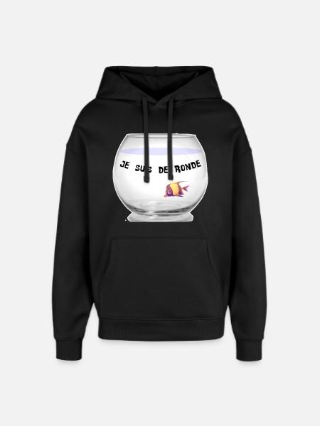 Poisson - Sweat à capuche unisexe Stanley/Stella Oversized - noir