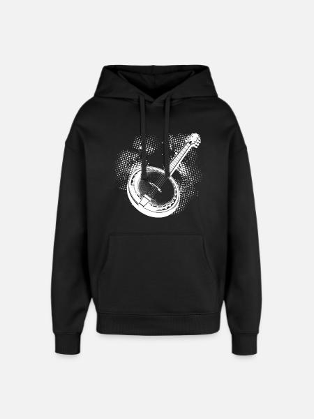 Banjo Sketch - Oversized Unisex Hoodie by Stanley/Stella - black