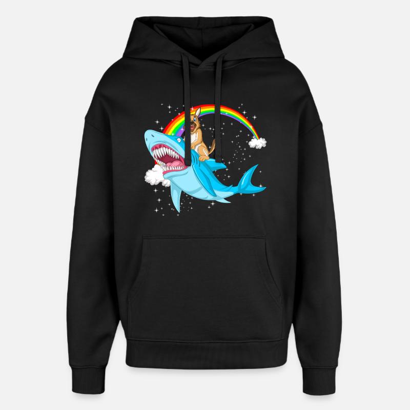 Deutscher Schäferhund Reithai - Oversized Unisex Hoodie von Stanley/Stella - Schwarz