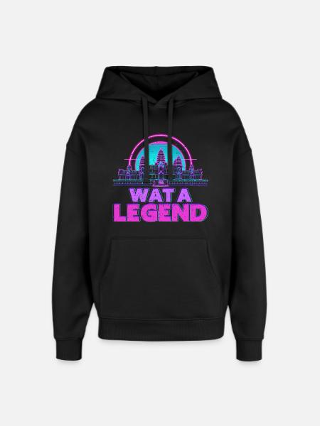 Cambodia Cambodian Wat A Legend - Oversized Unisex Hoodie by Stanley/Stella - black