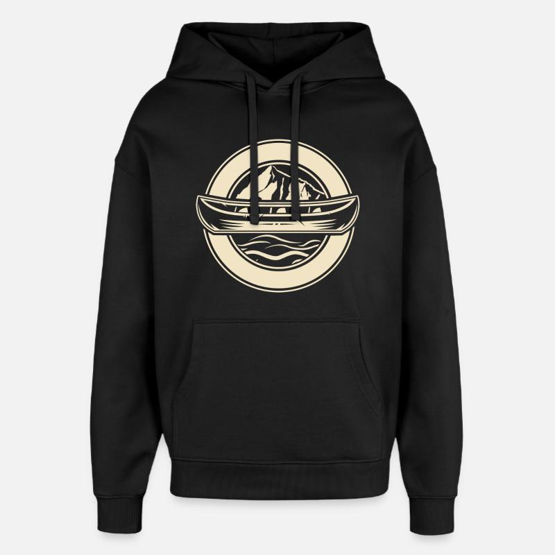 Canoë Canoë Canoë - Sweat à capuche unisexe Stanley/Stella Oversized - noir
