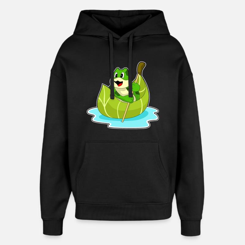 Frosch Boot - Oversized Unisex Hoodie von Stanley/Stella - Schwarz