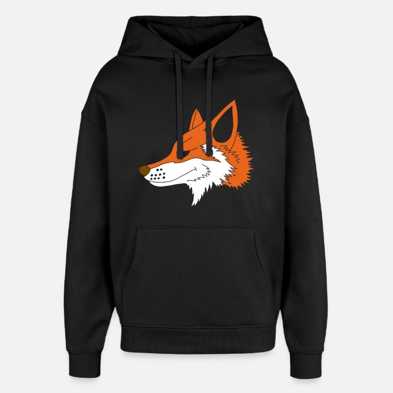 Rusé comme un renard - Sweat à capuche unisexe Stanley/Stella Oversized - noir