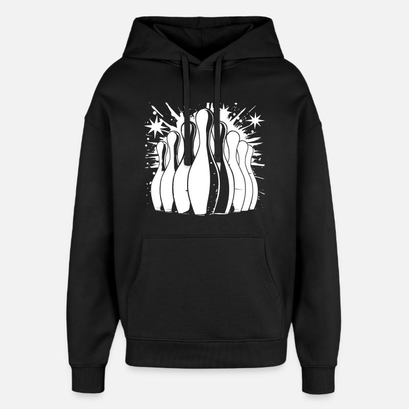 Bowling - Sweat à capuche unisexe Stanley/Stella Oversized - noir