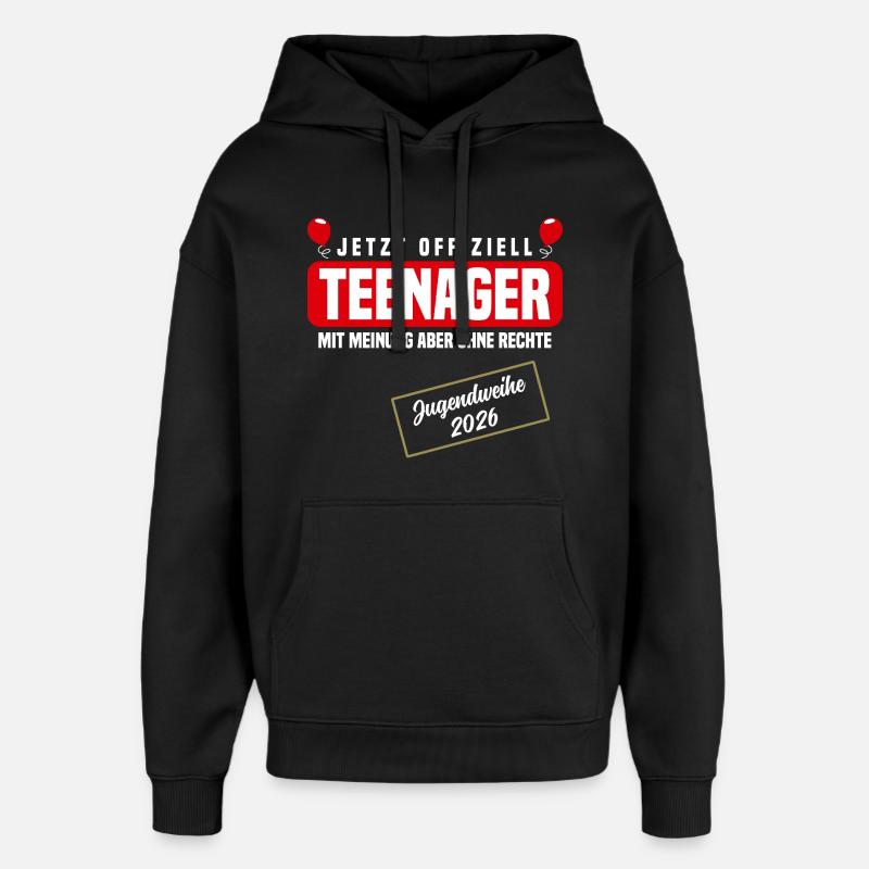 Consécration des jeunes 2026 - Sweat à capuche unisexe Stanley/Stella Oversized - noir