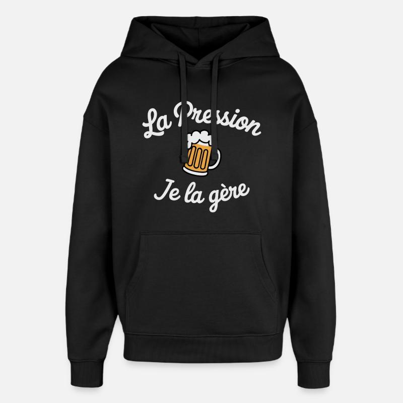 LAPRESSION1 - Sweat à capuche unisexe Stanley/Stella Oversized - noir