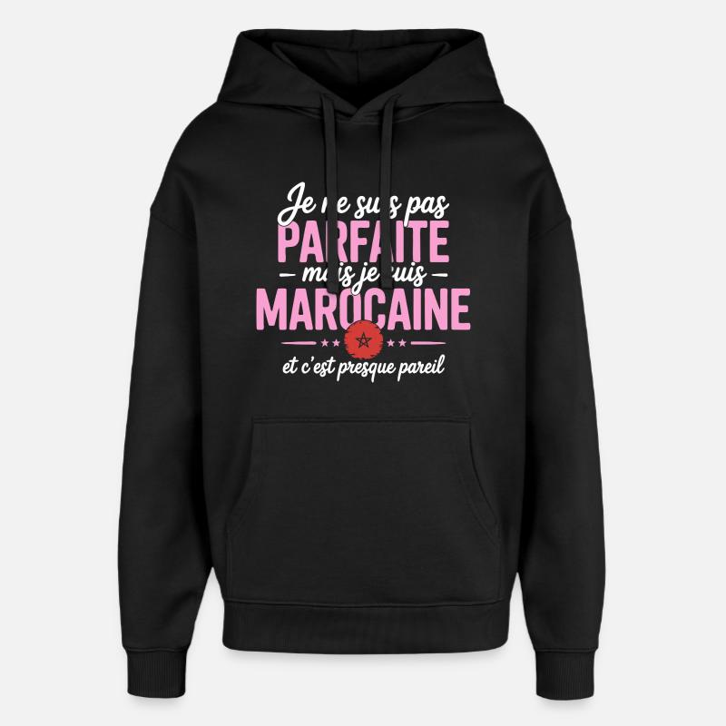 Je Suis Marocaine - Sweat à capuche unisexe Stanley/Stella Oversized - noir