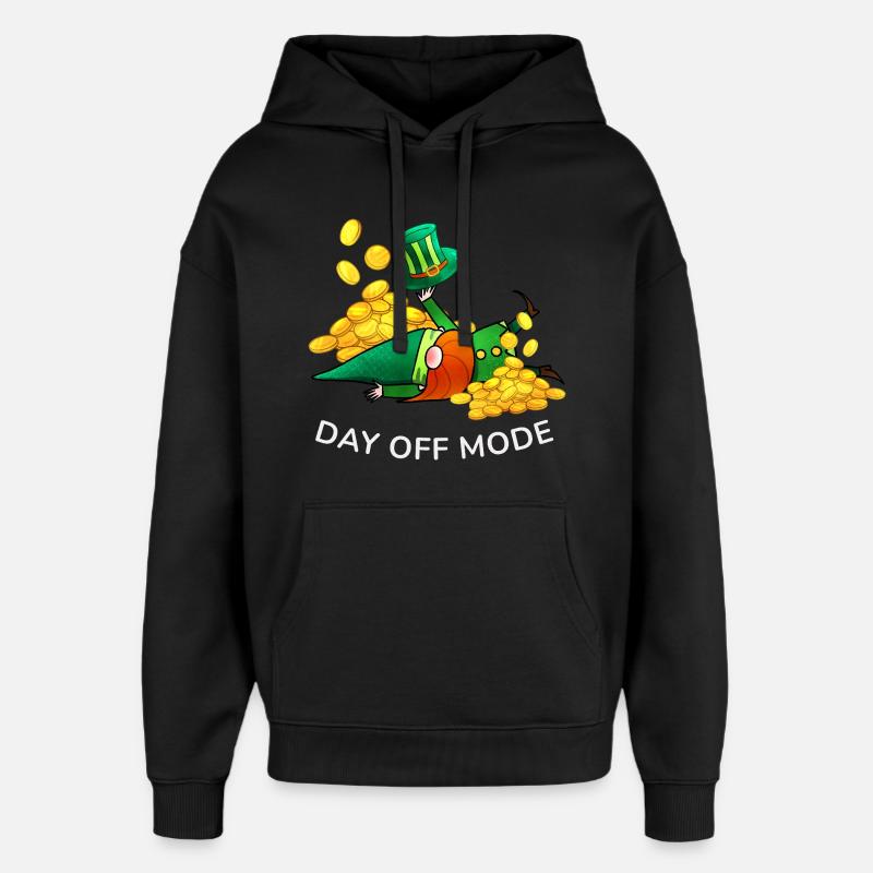 Lutin mode Jour Repos - Sweat à capuche unisexe Stanley/Stella Oversized - noir