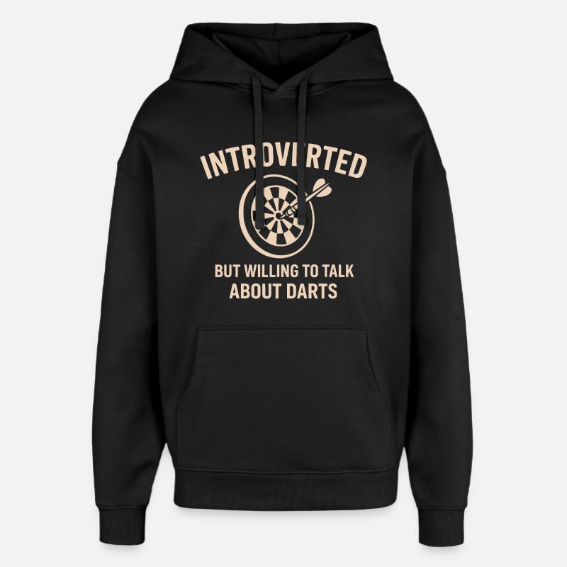 Fléchettes Introverti Dit Chemise - Sweat à capuche unisexe Stanley/Stella Oversized - noir