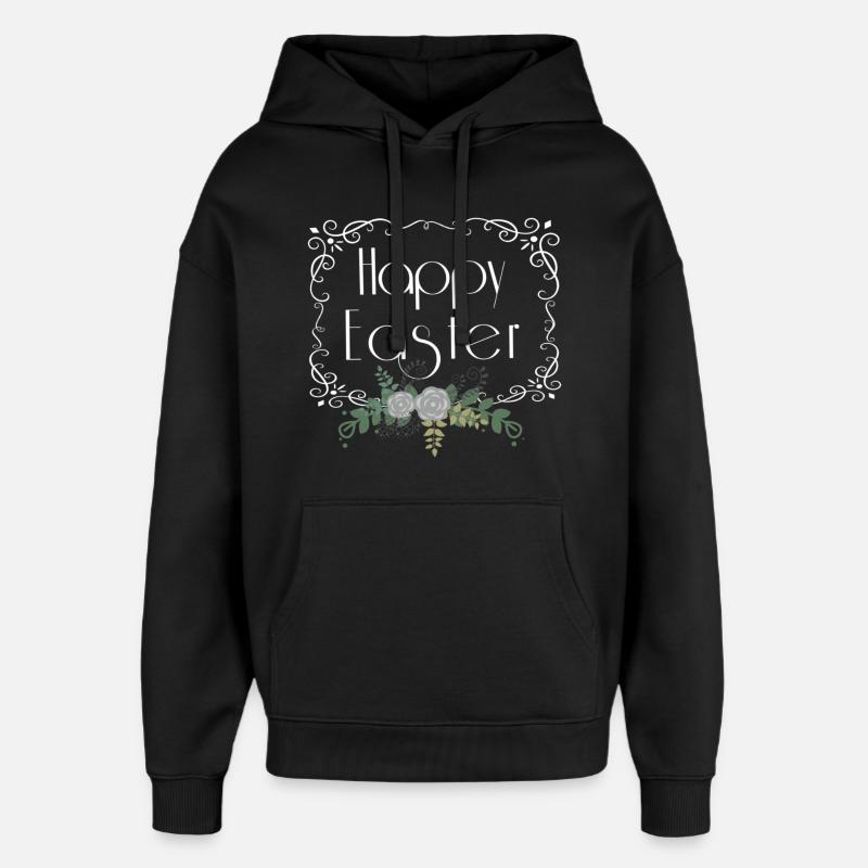 Happy Easter - Oversized Unisex Hoodie von Stanley/Stella - Schwarz