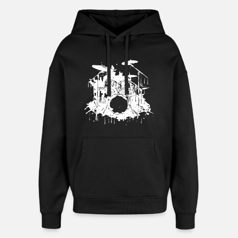 Graphiques de batterie - Sweat à capuche unisexe Stanley/Stella Oversized - noir
