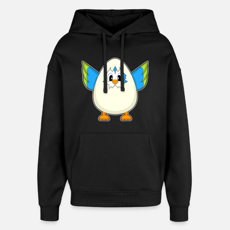 Parrot Egg - Oversized Unisex Hoodie by Stanley/Stella - black