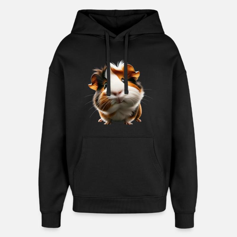 Adorable design de cochon d’Inde - Sweat à capuche unisexe Stanley/Stella Oversized - noir