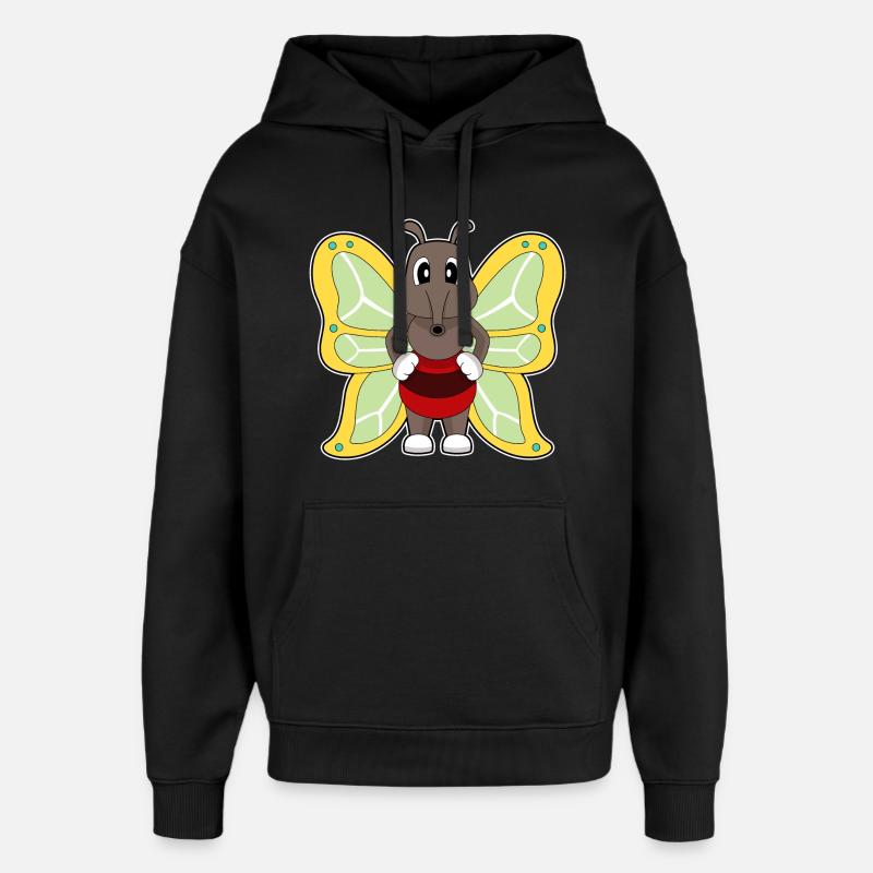 Moustique papillon - Sweat à capuche unisexe Stanley/Stella Oversized - noir