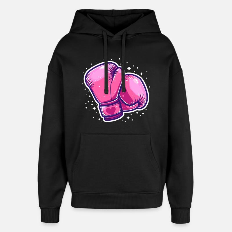 Gants de boxe Graphic - Sweat à capuche unisexe Stanley/Stella Oversized - noir