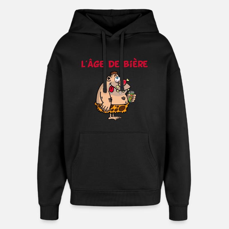 L'âge de bière - Sweat à capuche unisexe Stanley/Stella Oversized - noir