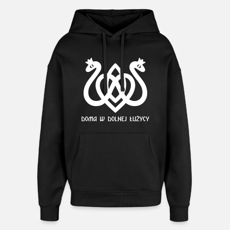Coeur de serpent blanc - Sweat à capuche unisexe Stanley/Stella Oversized - noir