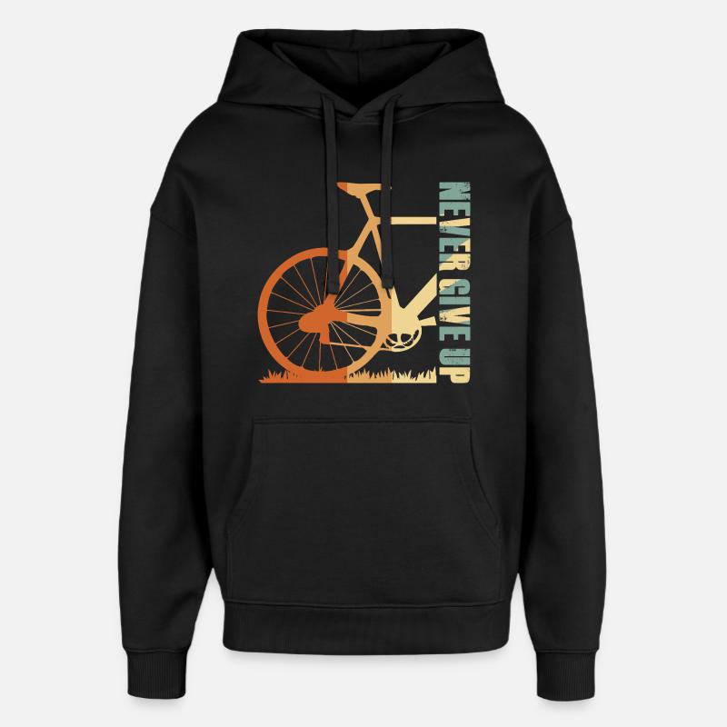 Fahrrad-Silhouette Gradient-Design - Oversized Unisex Hoodie von Stanley/Stella - Schwarz