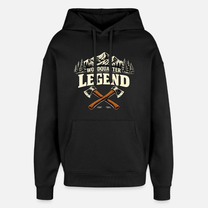 Maison cadeau Waldviertel Legend - Sweat à capuche unisexe Stanley/Stella Oversized - noir