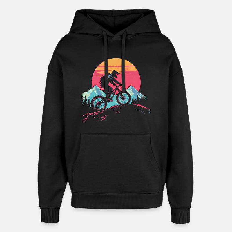 Amateurs de VTT des années 90 - Sweat à capuche unisexe Stanley/Stella Oversized - noir