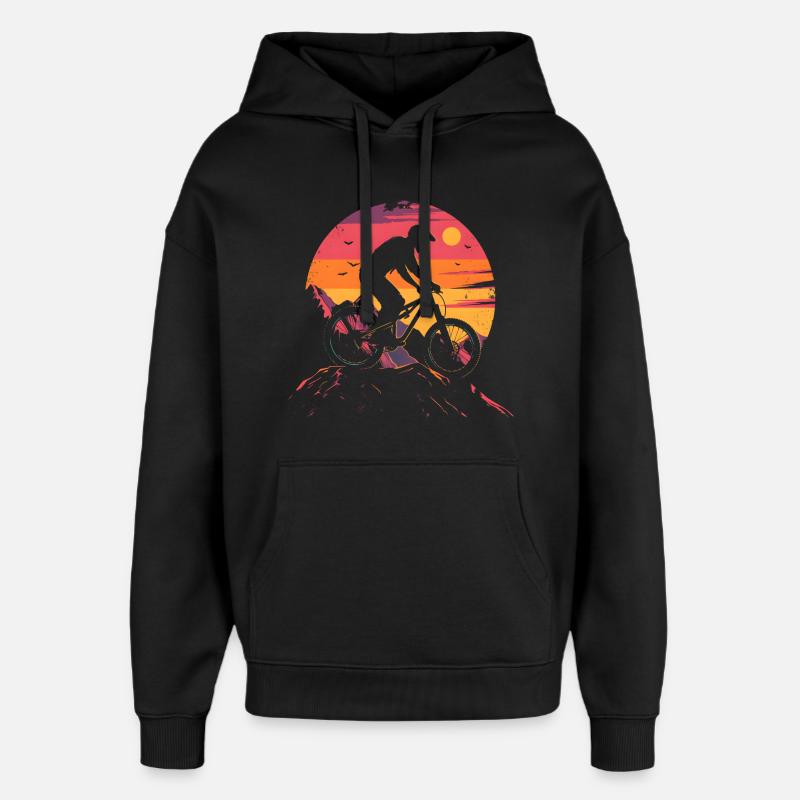 VTT Look années 90 - Sweat à capuche unisexe Stanley/Stella Oversized - noir