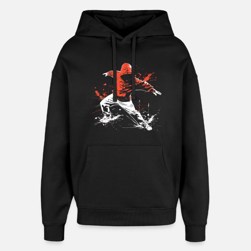 Breakdancer Streetart - Oversized Unisex Hoodie von Stanley/Stella - Schwarz