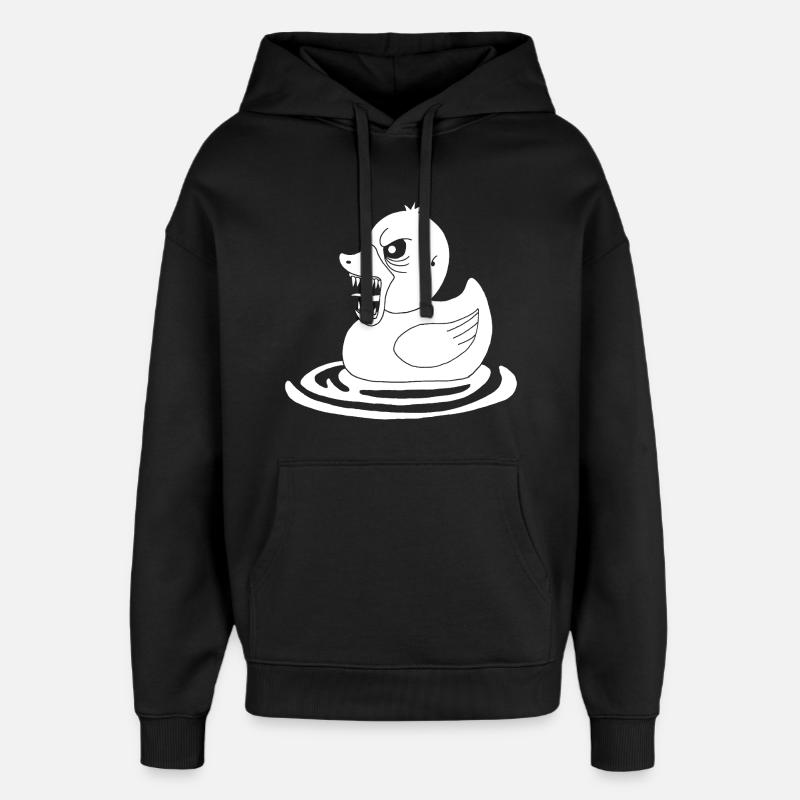 Canard démoniaque blanc - Sweat à capuche unisexe Stanley/Stella Oversized - noir