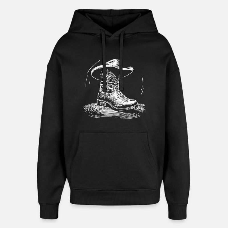 Cowboy Boot - Oversized Unisex Hoodie von Stanley/Stella - Schwarz