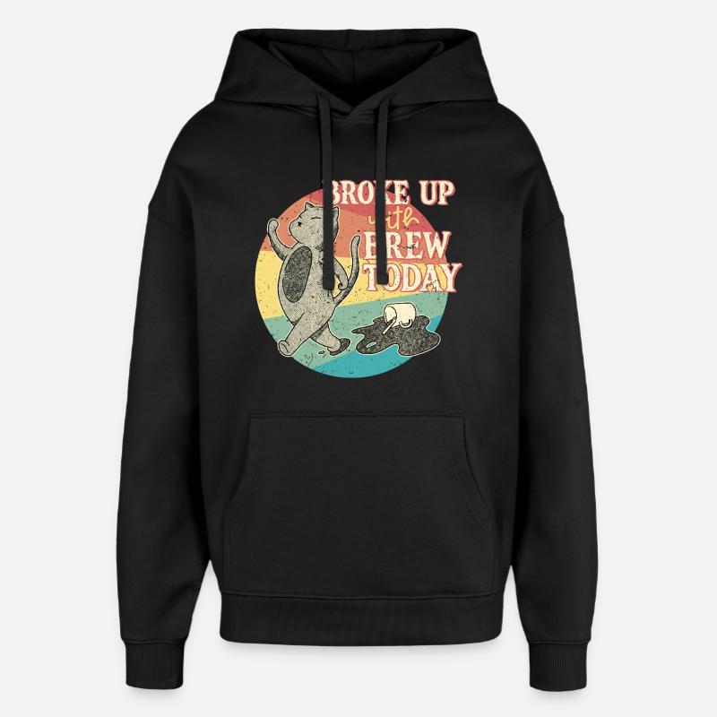 Coffee withdrawal decaffeinated ex-coffee drinker - Oversized Unisex Hoodie by Stanley/Stella - black