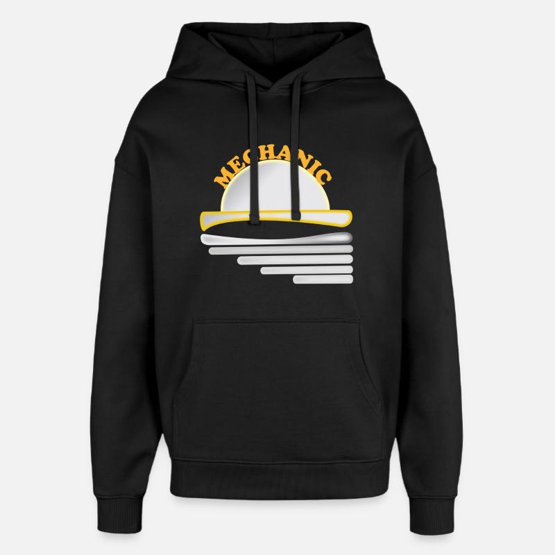 Mechanic Graphics - Oversized Unisex Hoodie by Stanley/Stella - black