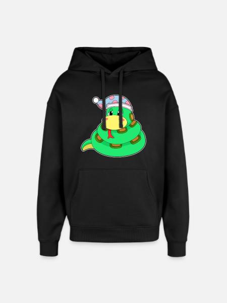 Snake Sleeping Nightcap - Oversized Unisex Hoodie by Stanley/Stella - black