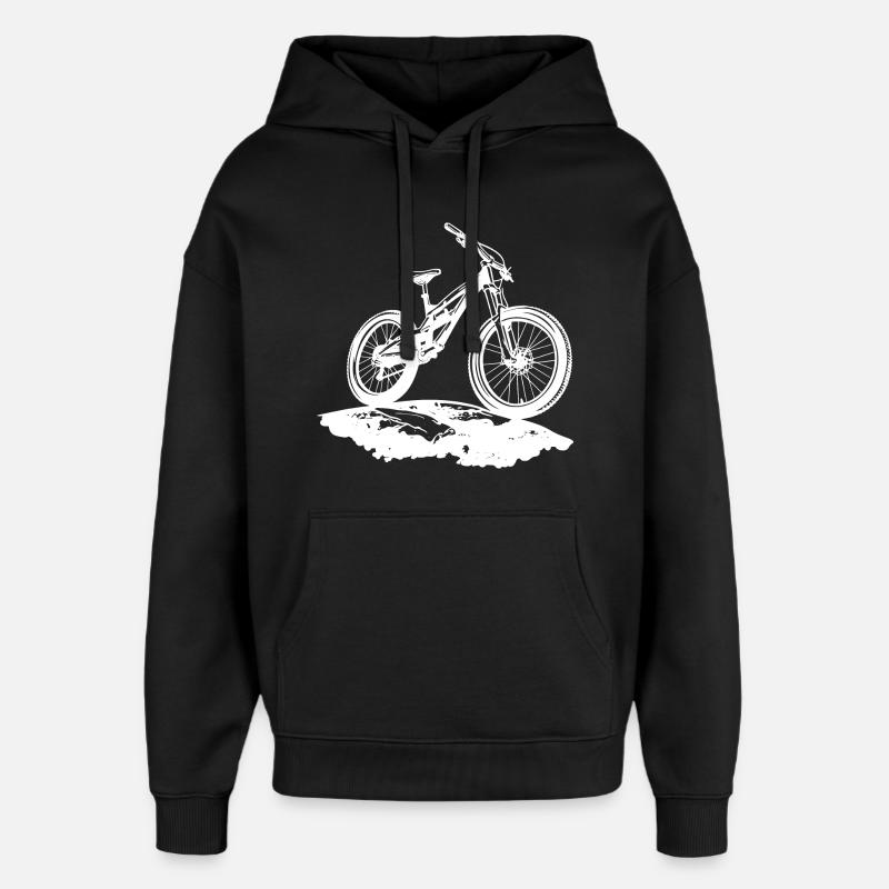 Mountainbiker - Oversized Unisex Hoodie von Stanley/Stella - Schwarz