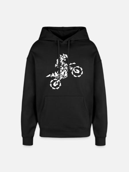 Motocross Silhouette - Oversized Unisex Hoodie von Stanley/Stella - Schwarz