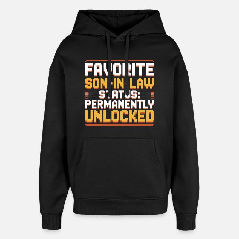 Schwiegermutter Retro Lustiger Schwiegervater - Oversized Unisex Hoodie von Stanley/Stella - Schwarz
