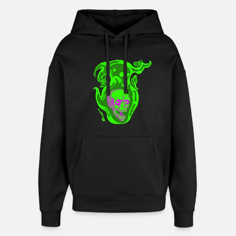 Crâne de nébuleuse - Sweat à capuche unisexe Stanley/Stella Oversized - noir