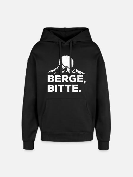 Berge, bitte. Outdoor Wandern - Oversized Unisex Hoodie von Stanley/Stella - Schwarz