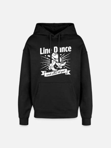 Line Dance Cowboy Boots - Oversized Unisex Hoodie von Stanley/Stella - Schwarz